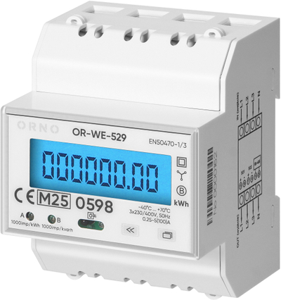 Matës energjie trefazor No Brand, 100A, RS-485 Modbus MID, për shinë DIN TH-35mm