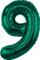Balonë foli numër 9 B&amp;C, 85cm, bottle green