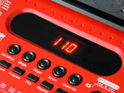 Keyboard muzikor SD-6118, 61 taste, mikrofon, i kuq