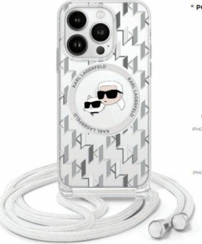 Kapak telefoni Karl Lagerfeld KLHMP16LHCKCKLCT, për iPhone 16 Pro 6.3", hardcase transparent, i tejdukshëm