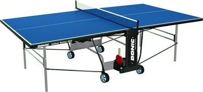 Tavolinë pingpongu Donic Indoor Roller 800, 19mm, për ambiente të brendshme, blu