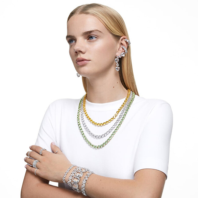 Vathë për femra Swarovski Mesmera Crystals, të argjendtë