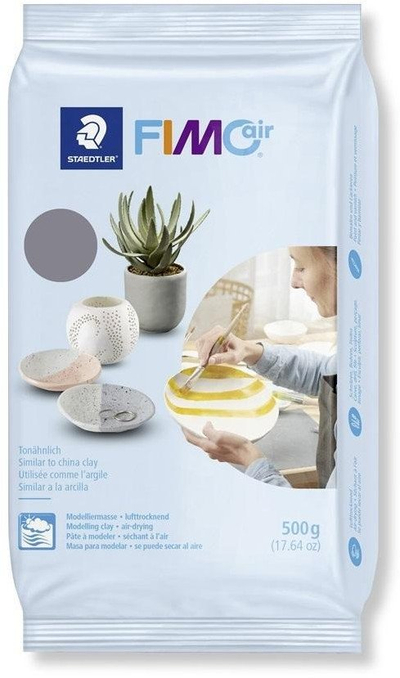 Masë modeluese STAEDTLER Fimo Air 8100-80, që thahet në ajër, 500g, gri