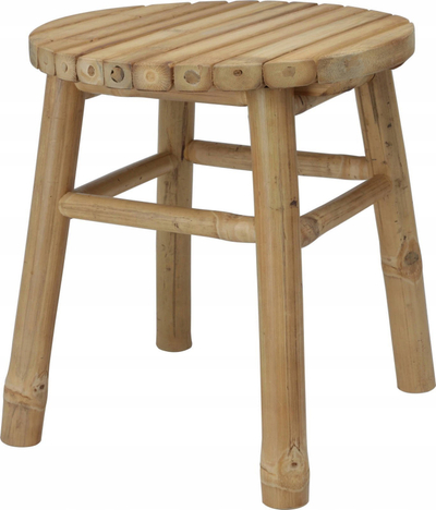 Tabure i ulët bambuje, Ø35 cm, 38 cm, ngjyrë natyrale