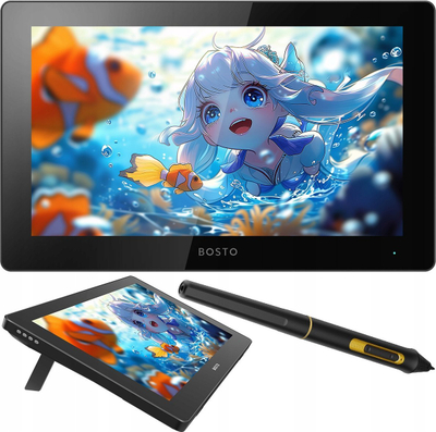Tabletë grafike Bosto BT-16UHD, 15.6", 4K, me stilolaps, e zezë
