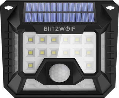 Llambë murale diellore LED BlitzWolf BW OLT3 me sensor lëvizjeje, set me 2 copë, e zezë