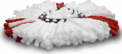 Set koka zëvendësuese mop për Vileda Easy Wring Turbo UltraSpin, 8 copë, mikrofibër, të bardha me të kuqe
