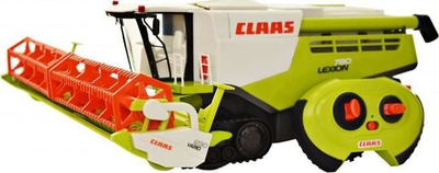 Lodër telekomandë kombajnë Claas Lexion 780, shkallë 1:20, 2.4GHz, jeshile e bardhë