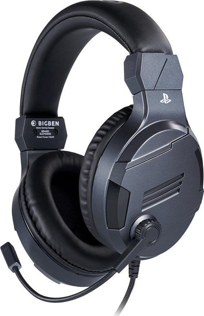 Kufje gaming BigBen PS4OFHEADSETV3TITAN, me mikrofon, për PS4 dhe platforma të tjera, të zeza