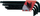 Set çelësash inbus Teng Tools, 9 copë, 5/64 - 3/8", L