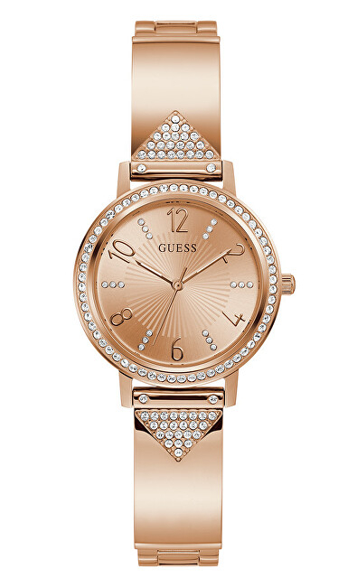 Orë për femra Guess Tri Luxe GW0474L3, artë rozë