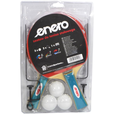 Set pingpongu Victoria Sport Enero, 2 raketa, 3 topa të bardhë, me rrjetë