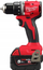 Stërvitëse me bateri Milwaukee M18 BLDDRC-502C, 13mm, 2x 5.0Ah, e kuqe