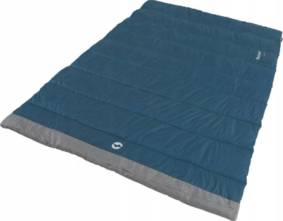 Jorgan kampingu Outwell Canella Duvet, 200 x 135 cm, poliester, blu e errët