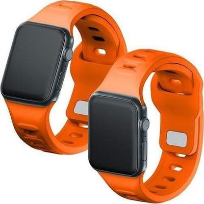 Rryp ore 3mk Silicone Watch Strap për Apple Watch, 38/40/41 mm, portokalli