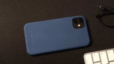 Kapak silikoni SWISSTEN Soft Joy për iPhone, i butë, blu e errët