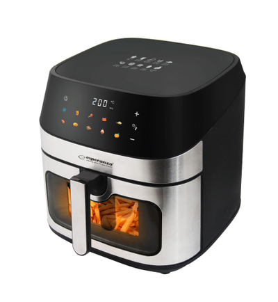 Fritezë ajri Esperanza EKA005, 8L, 1600W, inox e zezë