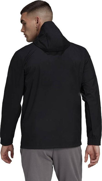 Xhaketë shiu Adidas ENT22 për meshkuj, me kapuç, me zinxhir, e zezë