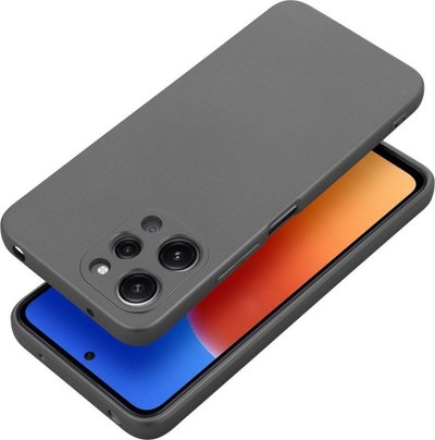 Maskë mbrojtëse metalike për Xiaomi Redmi 12 4G, TPU, gri