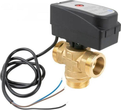 Valvul zonale 3-drejtimëshe Afriso AZV 844, elektrike 230V, lidhje G 5/4", zezë ari