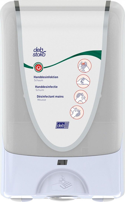 Dispenser dezinfektues për duar Deb InstantFoam TouchFree, me sensor, automat, i bardhë