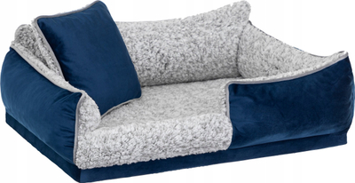 Shtrat për qen Flamingo Dog Bed New York M, i rehatshëm, bezhë me motive qenushësh