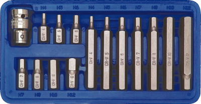 Set kokash shtuese Vorel 66720 Hex H4-H12, 30/75mm, 15 copë