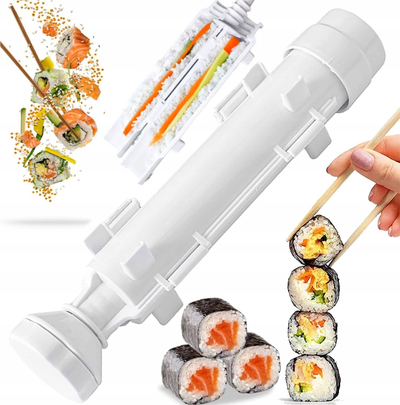 Makinë për sushi Brunbeste Bazooka 3294, përgatitje rrotullash, plastike, e bardhë