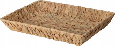 Shportë katrore me kashte Hasiera Natural Straw, 38x28x6cm, kashte natyrale, ngjyrë natyrale