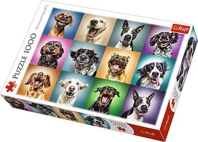 Puzzle Trefl Funny Dog Portraits 10462, 1000 парчиња, 68x48 cm, повеќебојно
