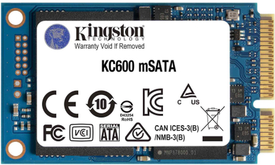 Disk SSD Kingston KC600, 256GB, mSATA, SATA 6Gb/s