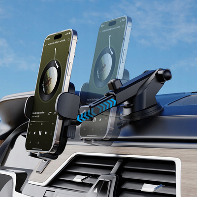 Mbajtëse telefoni për makinë Dudao F2N Plus, me kup vakumi, rrotullim 360°, e zezë