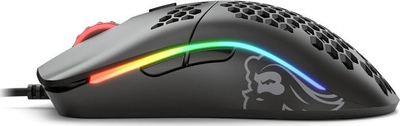 Maus për lojëra Glorious Model O Mat, RGB, me kabllo, i zi mat