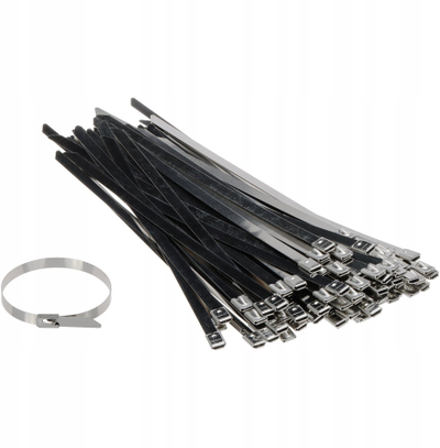 Set lidhëse kabllosh metalike Delta Montage SSCT 250x7.9, 100 copë, inox, argjendt