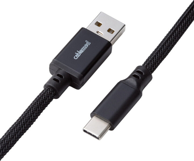 Kabllo CableMod Classic Coiled, USB-C/USB-A, 1,5m, e zezë