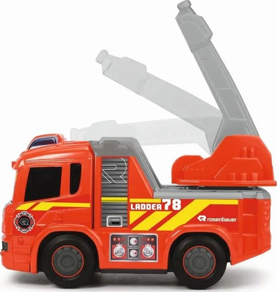 Kamion zjarrfikës lodër Dickie Toys Fire Brigade 204114005, 25cm, me drita dhe tinguj, portokalli