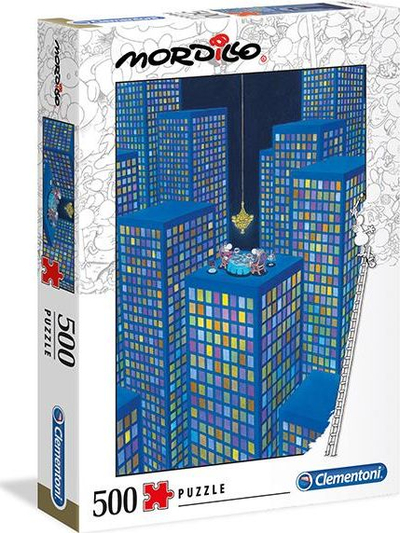 Puzzle Clementoni Mordillo The Dinner, 500 copa, për të rritur, me plot ngjyra