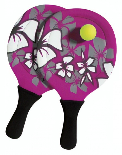Set tenis plazhi Pink, 3 pjesë, 38 cm, rozë