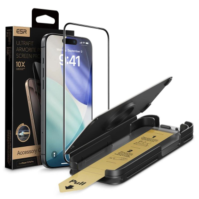Mbrojtës ekrani ESR UltraFit Armorite Pro për iPhone 17 Pro, xham 9H, transparent