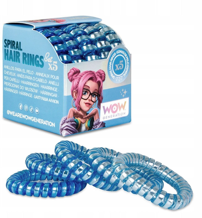 Llastikë flokësh spiralë Kids Euroswan WoW Generation, 5 copë