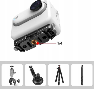 Adapter Puluz PU973B për GoPro 14 në Insta360 GO 3 GO 3S, i zi