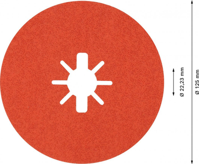 Disk fibër Bosch EXPERT R782 Prisma Ceramic X-LOCK, 125mm, G60, set 5 copë