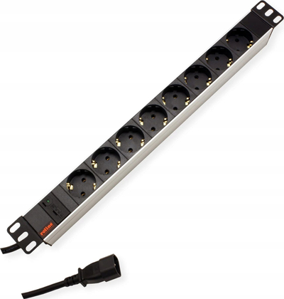 Panel energjie ROLINE 1U, 8 dalje, 19", alumin