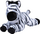 Lodër pelushi Wild Republic Ecokins Zebra 24763, 30 cm, material i ricikluar, bardh e zi