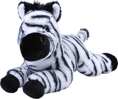 Lodër pelushi Wild Republic Ecokins Zebra 24763, 30 cm, material i ricikluar, bardh e zi