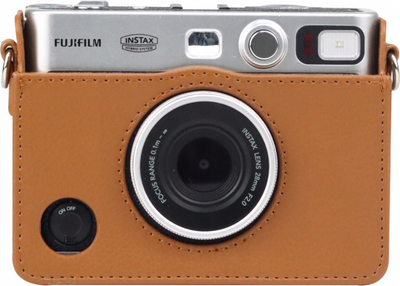 Kuti mbrojtëse LoveInstant për Fujifilm Instax Mini Evo, lëkurë eco, me rrip, kafe