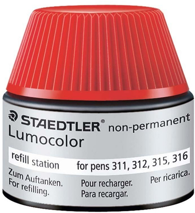 Stacion për mbushje lapsash Staedtler Lumocolor 487-15-2, jo i përhershëm, për modelet 311 312 315 316, i kuq