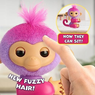 Lodër interaktive Fingerlings Charli Monkey, majmun për në gisht, me tinguj, lejla