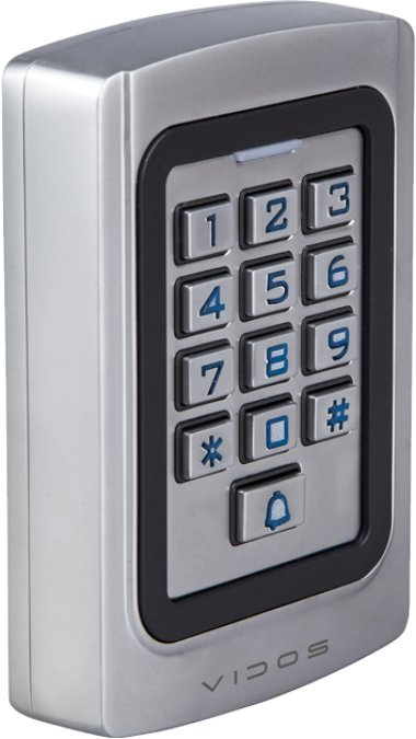 Дигитална брава Vidos ZS41, тастатура со код, RFID читач, сива