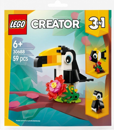 Set LEGO Tropical Toucan 30688, lodër me lego për ndërtim, shumëngjyrësh
